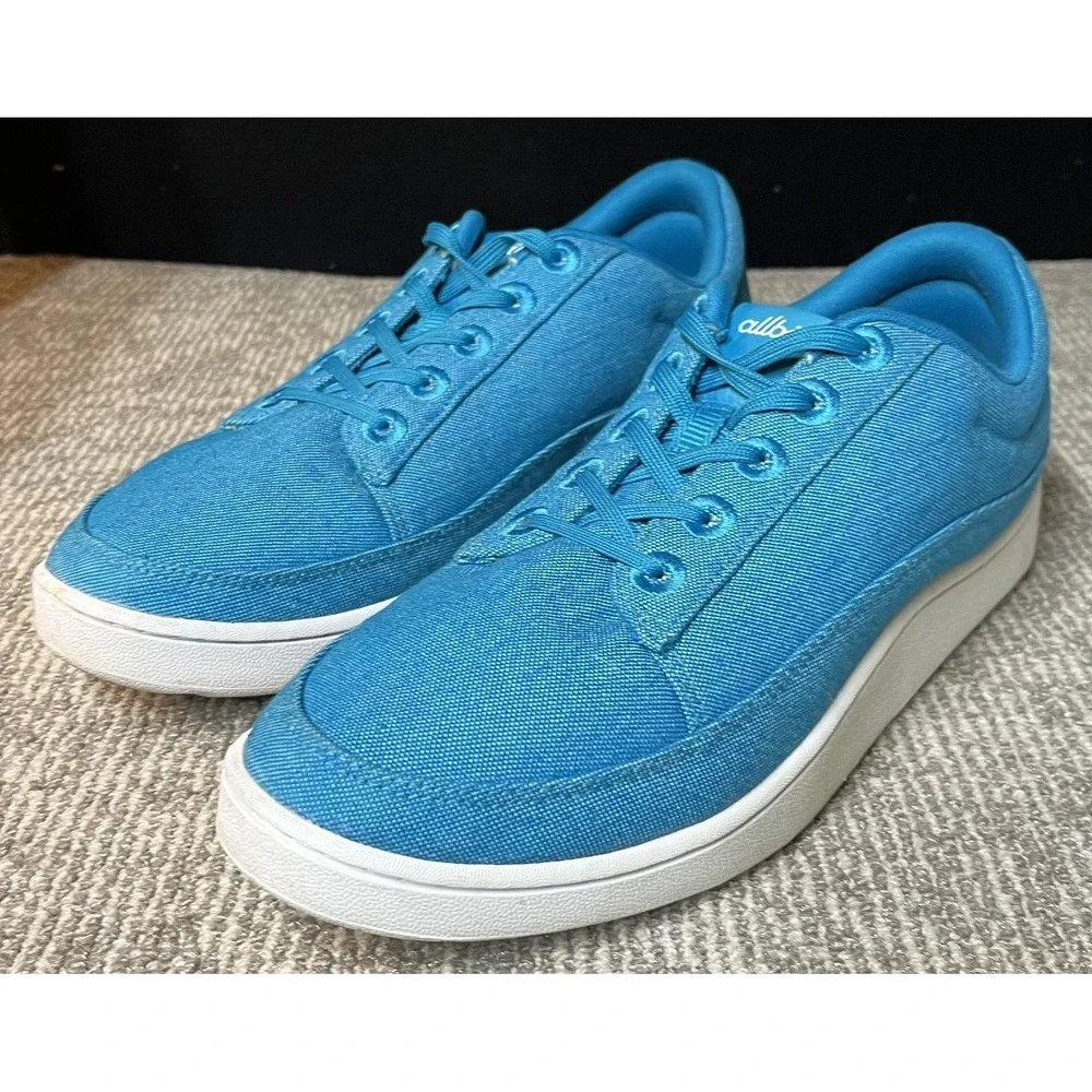 Allbirds Shoes‎ Mens Size 12 Blue Organic Cotton Low Top Lace Up Casual Sneakers